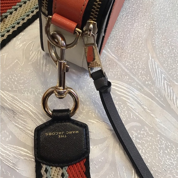 Marc Jacobs Black and Orange Crossbody Bag with Gold Accents - Picture 7 of 7